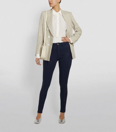 Shop L Agence Marguerite High Rise Coated Skinny Jeans