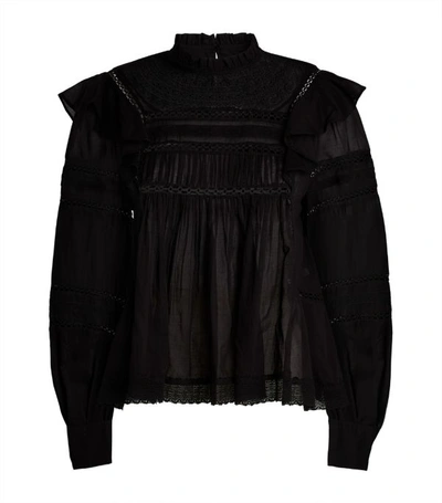 Shop Isabel Marant Étoile Cotton Viviana Ruffle Shirt