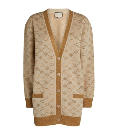 Shop Gucci Interlocking G Intarsia Oversized Cardigan