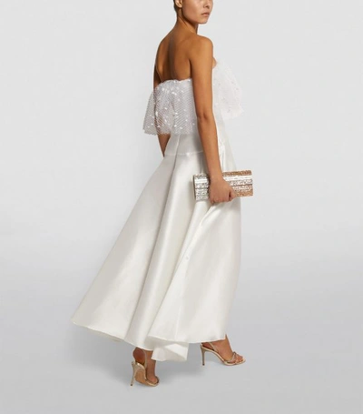 Shop Alexis Mabille Voile Overlay Strapless Dress