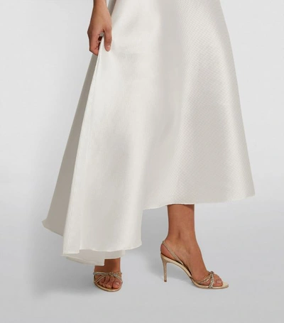 Shop Alexis Mabille Voile Overlay Strapless Dress