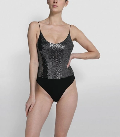 Shop Alice And Olivia Emilia Sequin Bodysuit