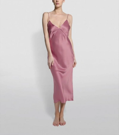 Shop Olivia Von Halle Issa Silk Slip Dress