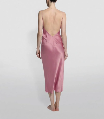 Shop Olivia Von Halle Issa Silk Slip Dress