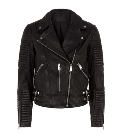 Shop Allsaints Estella Leather Biker Jacket