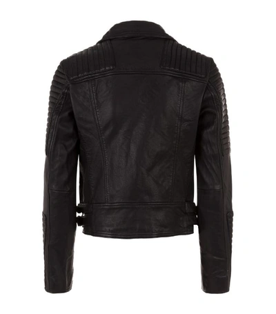 Shop Allsaints Estella Leather Biker Jacket