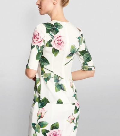Shop Dolce & Gabbana Tropical Rose-print Blouse