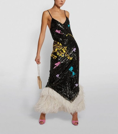 Shop Attico Ada Sequin Slip Dress