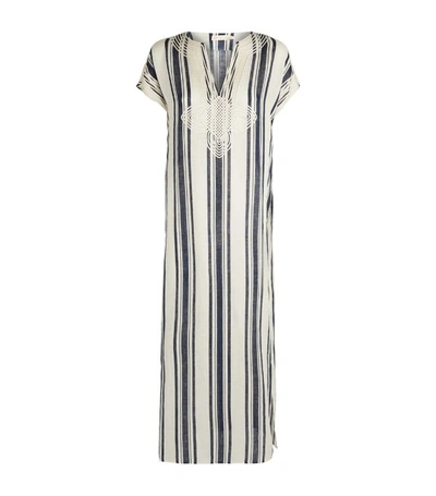 Shop Tory Burch Linen Awning Stripe Kaftan