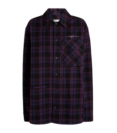 Shop Off-white Oversized Flannel Check Shirt