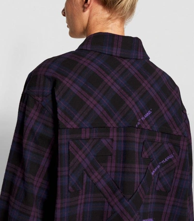 Shop Off-white Oversized Flannel Check Shirt