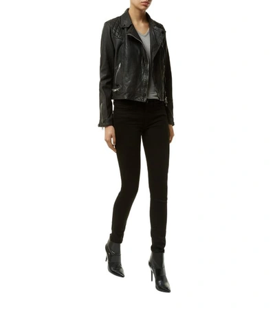 Shop Allsaints Conroy Leather Biker Jacket