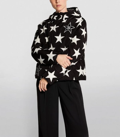 Shop Dolce & Gabbana Star Print Padded Reversible Coat