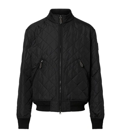 Shop Burberry Quilted Bomber Jacket