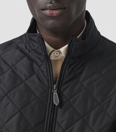 Shop Burberry Quilted Bomber Jacket