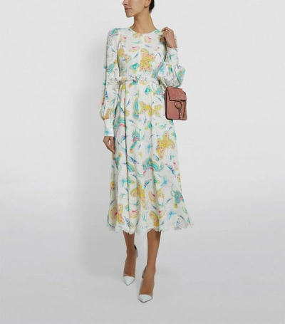 Shop Andrew Gn Butterfly Print Dress