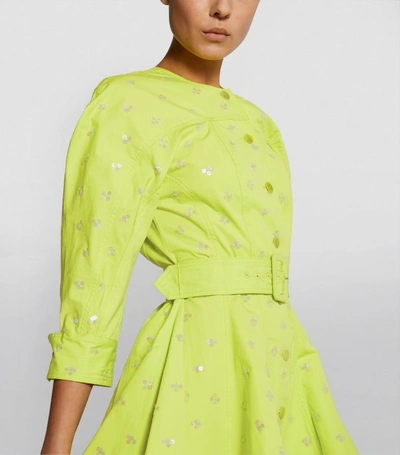 Shop Attico Sequin-embellished Shirt Dress