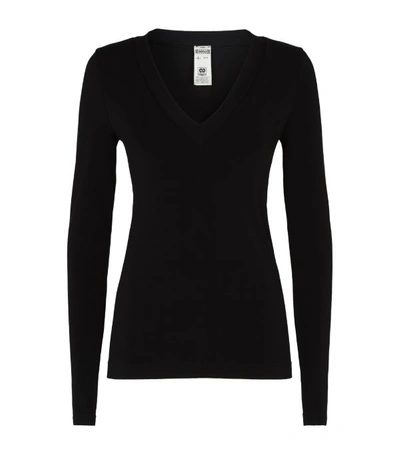 Shop Wolford Aurora Pullover Top In Black