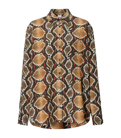 Shop Burberry Python Shirt