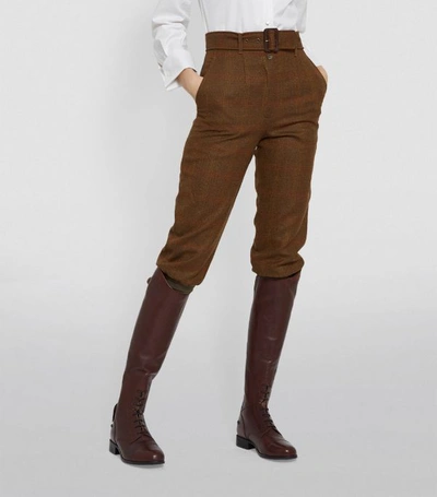 Shop Purdey High-waist Technical Tweed Breeks