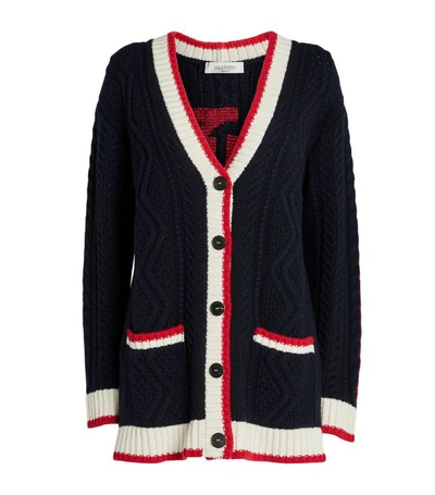 Shop Valentino Signature Embroidered Cardigan