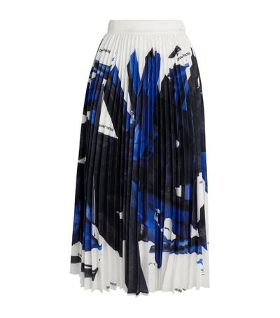 Shop Off-white Brushstroke Pleated Skirt