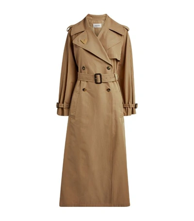 Shop Valentino Cotton Gabardine Trench Coat