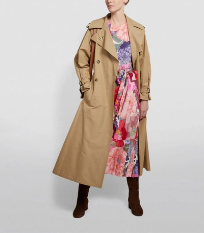 Shop Valentino Cotton Gabardine Trench Coat