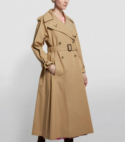 Shop Valentino Cotton Gabardine Trench Coat