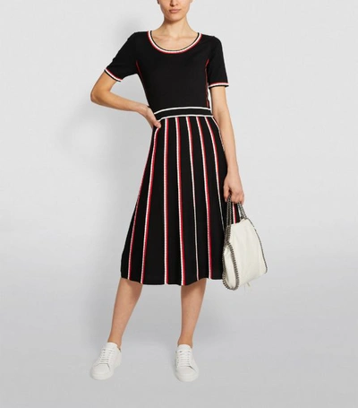 Shop Claudie Pierlot Knitted Contrast Trim Dress