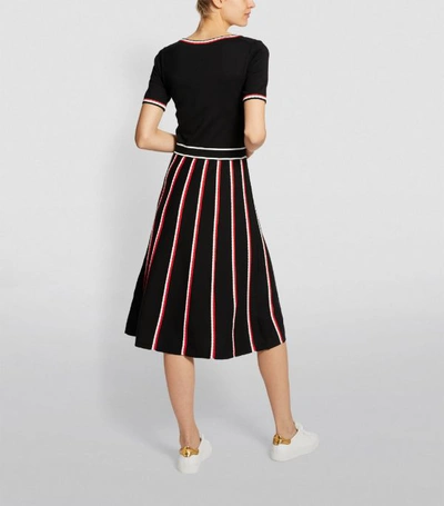 Shop Claudie Pierlot Knitted Contrast Trim Dress