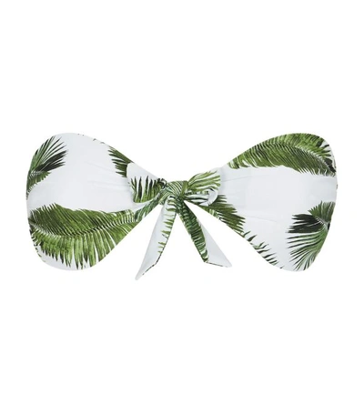 Shop Melissa Odabash Caribe Palm Tree Bandeau Bikini Top