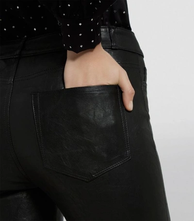 Shop Paige Hoxton Stretch Leather Pant In Black