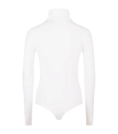 Shop Wolford Colorado High Neck Bodysuit In White