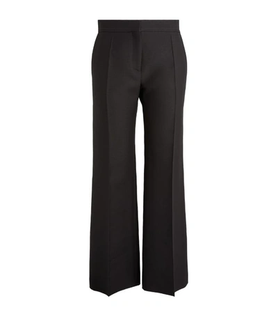 Shop Valentino Pleated Wide-leg Trousers