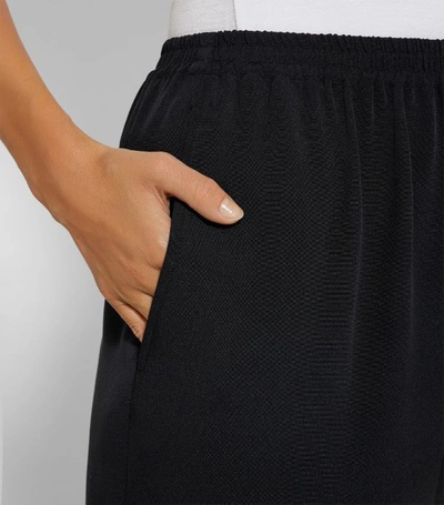 Shop Eskandar Silk Wide-leg Trousers In Black