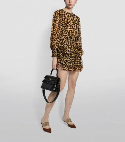 Shop Misa Katia Leopard Print Mini Dress