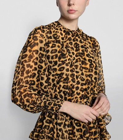 Shop Misa Katia Leopard Print Mini Dress