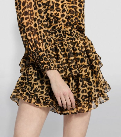 Shop Misa Katia Leopard Print Mini Dress