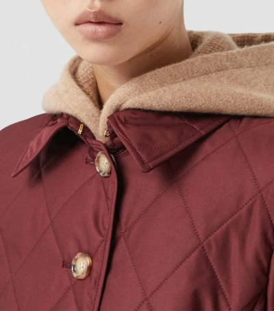 Shop Burberry Diamond Quilted Jacket