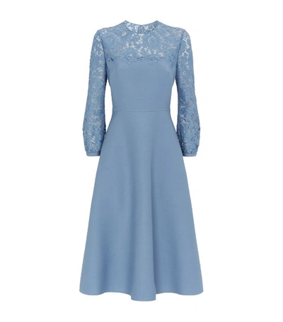 Shop Valentino Lace And Crepe A-line Dress