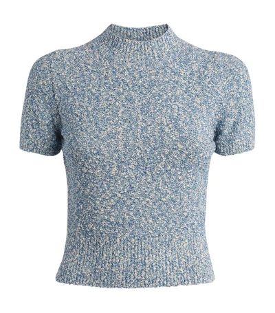 Shop Sandro Flecked Knit Cropped Sweater