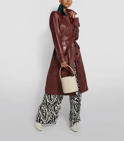 Shop Diane Von Furstenberg Dvf  Helga Leather Trench Coat