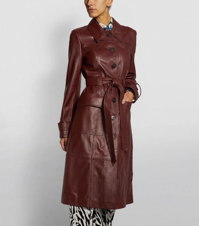 Shop Diane Von Furstenberg Dvf  Helga Leather Trench Coat