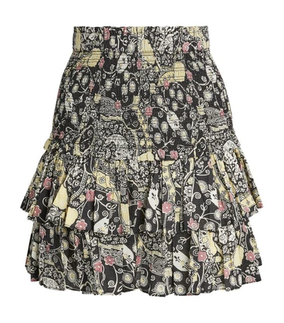 Shop Isabel Marant Étoile Printed Naomi Ruffle Skirt