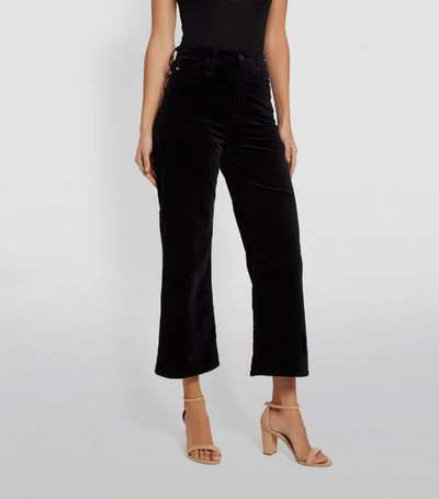 Shop Ag Jeans Etta Velvet Wide Cropped Jeans