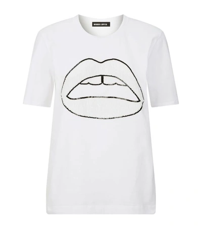 Shop Markus Lupfer Alex Sequin Lip T-shirt