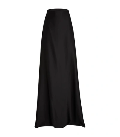 Shop Costarellos Satin Maxi Skirt