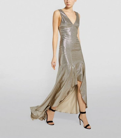 Shop Galvan Metallic Releve Dress