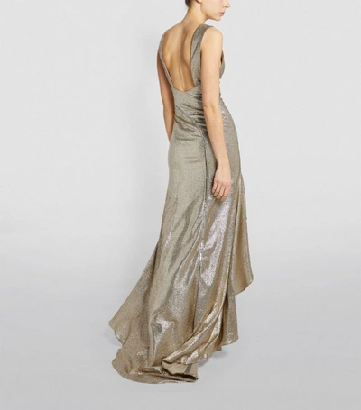 Shop Galvan Metallic Releve Dress